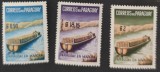 Paraguay 1960 - Set de 3 Timbre Poșta Aeriană și Uzuale &bdquo;Transport Fluvial de Lemne - Paraguay en Marcha&rdquo; -PV1
