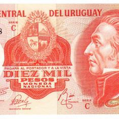 Uruguay 10 000 Pesos 1974 P-53c UNC