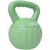 SPORTNOW Kettlebell 6 kg, greutate umplută cu nisip pentru &icirc;ncepători, antrenament de forță acasă 21 x 21 x 27 cm verde | Aosom Romania