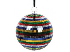 Glob disco pentru petreceri cu oglinzi multicolor, diametru 20 cm
