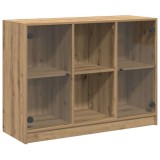 Dulap, stejar artizanal, 102x37x75,5 cm, lemn prelucrat