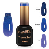 Cumpara ieftin Oja Semipermanenta Termica 3 Culori LUXORISE ThermoCool - Couture Lavender 10ml