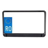 Suport placuta inmatriculare moto, potrivit pentru motocicleta, scuter, atv, 24.7 cm x 14.6 cm, Negru