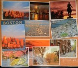Lot 12 Carti postale Vederi Boston Massachusetts/ Necirculate