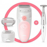 Epilator Braun Silk-epil 5820, Bikini Styler inclus, Tehnologie SensoSmart, Accesorii pentru ras/tuns, Wet&amp;amp;Dry