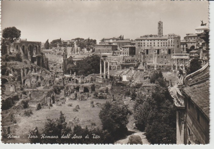 Italia 1950 - Roma - Forul Roman , Reclama Motta ,Circulata