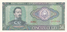 ROMANIA RSR 50 lei 1966 UNC foto