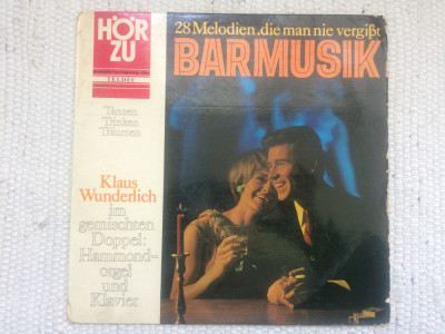 Klaus Wunderlich Barmusik disc vinyl lp 28 melodii muzica jazz pop latin pian VG foto