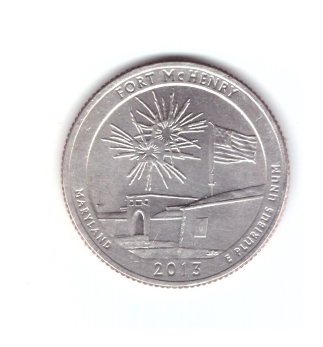Moneda SUA 25 centi/quarter dollar 2013 D Maryland Fort McHenry
