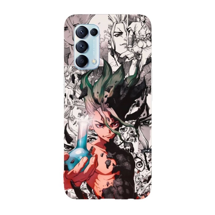 Husa compatibila cu Oppo A55, Viceversa, model Senku Ishigami Manga Dr Stone, Silicon, TPU
