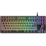 Tastatura gaming Trust GXT 833 Thado TKL, iluminare rainbow, Negru