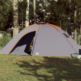Cort de camping pentru 8 persoane, gri/portocaliu, impermeabil GartenMobel Dekor, vidaXL