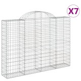 Cumpara ieftin Cosuri gabion arcuite 7 buc, 200x30x140/160cm, fier galvanizat