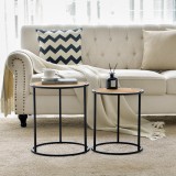 Masute living Moriusaq set 2 bucati forma rotunda [en.casa] HausGarden Leisure