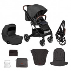 Carucior 2 in 1 Skiddou Moss Onyx, Negru