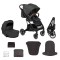 Carucior 2 in 1 Skiddou Moss Onyx, Negru