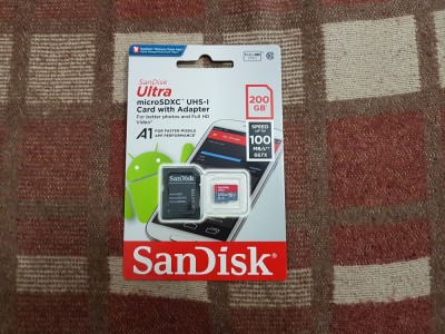 Card microSDXC 200gb,nou. foto