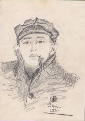 A1712 Schiță de Dimitrie &amp;bdquo;Puiu&amp;rdquo; Eitel, 1940, semnată foto
