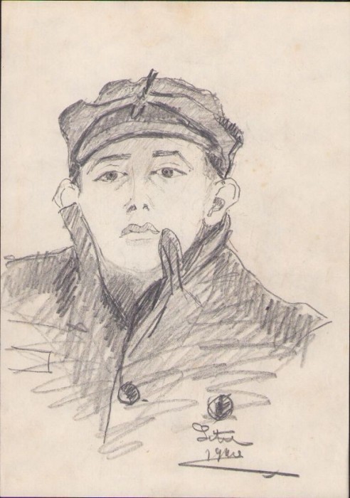 A1712 Schiță de Dimitrie &bdquo;Puiu&rdquo; Eitel, 1940, semnată