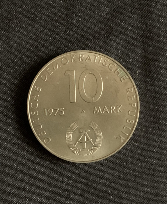 Moneda 10 mărci Germania DDR 1975