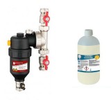 Filtru anti-magnetita Chemstal CLEANEX MAG HF1 3/4&amp;quot; (22 mm) + robineti de montaj si solutie de curatare