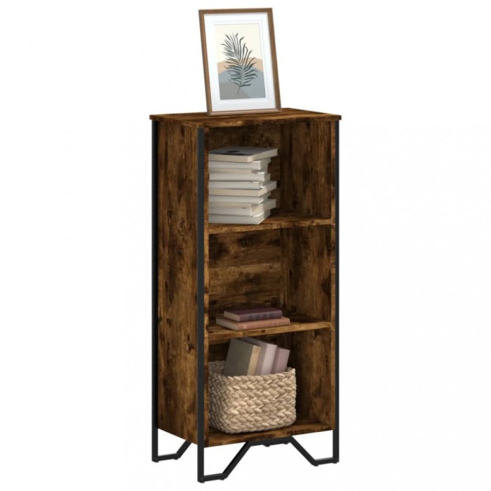 vidaXL Bibliotecă, stejar fumuriu, 50x31x106 cm, lemn prelucrat 848606