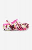 Crocs papuci Lined Marbled Clog femei 207773.ELECTRIC-Pink