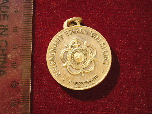 QW1 155 - Medalie - tematica sport - Jocurile sportive militare Roma - 1995