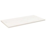 VidaXL Blat de masă alb 110x55x2,5 cm lemn masiv de pin dreptunghiular