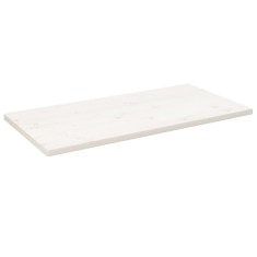 vidaXL Blat de masă alb 110x55x2,5 cm lemn masiv de pin dreptunghiular 824411