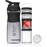 Blender Bottle Sport Mixer&reg; GoStak set cadou pentru sportivi culoare Black 820 ml