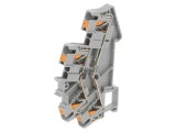 Conector Șine 0,14-4mm2 2 Piste 4 Borne Gri Push-In