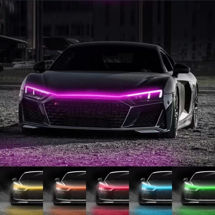 Banda LED iluminare capota, lumina Multicolora, RGB