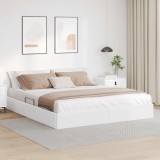 Cumpara ieftin Cadru de pat otoman Alb pur 160 x 200 cm Piele artificiala