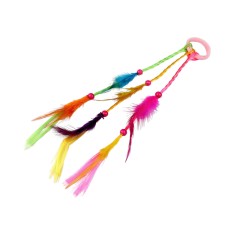 Elastic par cu suvite impletite multicolor Indian