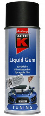 Spray Vopsea Cauciucata Auto-K Liquid Gum Detasabila Negru 400ML 999CH3906 foto