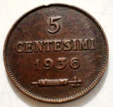 A.007 SAN MARINO 5 CENTESIMI 1936, Europa, Bronz