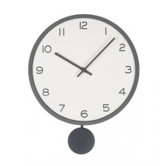 Ceas perete cu pendul gri Bayron 30x5.5x39 cm