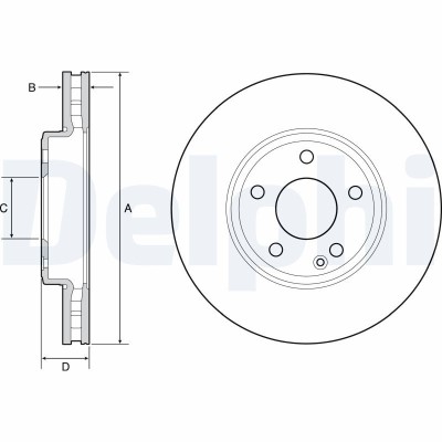 DELPHI BG4646C Disc frana foto