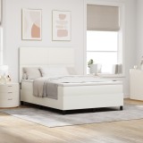 VidaXL Pat cu spring de cutie cu saltea crem 140x200 cm Țesătură de corduroy