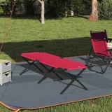 vidaXL Pat pliabil pentru camping Manual Roșu Tafeta Oxford