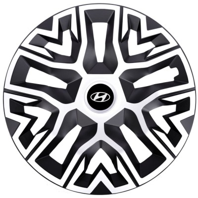 Set 4 Capace Roti 15 &amp;quot; Best Alb-Negru, Compatibile Cu Hyundai foto