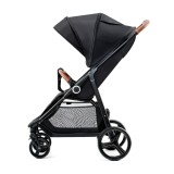 Carucior Sport Kinderkraft Grande Plus Black, 0+ luni, 22kg, Pliabil O Mana, Suspensie 4 Roti