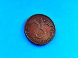 2 Pfennig 1938 lit. G -Germania-stare buna-patina-