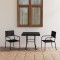 Gossi set mobilier de gradina, 3 piese, negru, poliratan