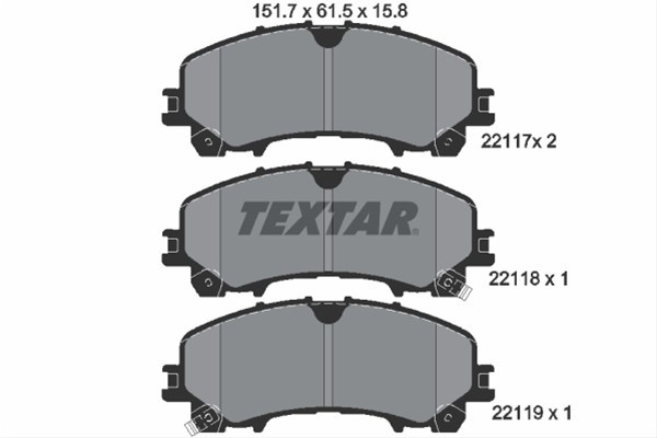 Set placute frana TEXTAR 2211701