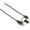 Cablu de date Hama 2 in 1, USB tip Lightning / Micro USB, 1.2m, Negru