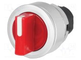 Comutator rotativ 30mm EAO Poz.i stabil 2 roşu IP65 fără simbol