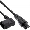 Cablu alimentare C14 la C5 unghi/drept 2m Negru, InLine IL16751A