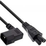 Cablu alimentare C14 la C5 unghi/drept 2m Negru, InLine IL16751A